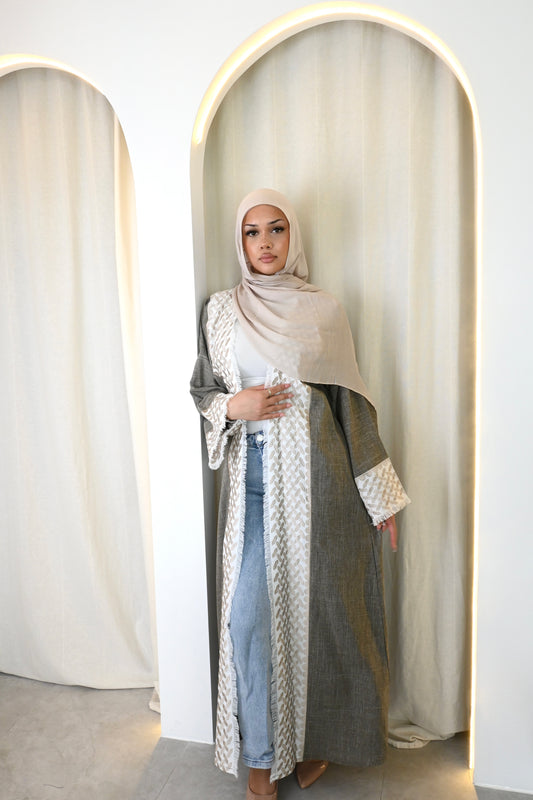 Mocha Keffiyeh Abaya