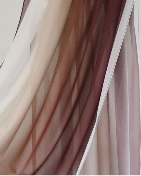 Ombré Rose Dusk – Crêpe Scarf