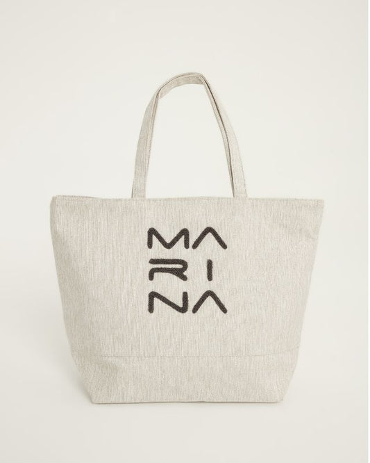 Cream Beach Bag with Zipper CA2501-3