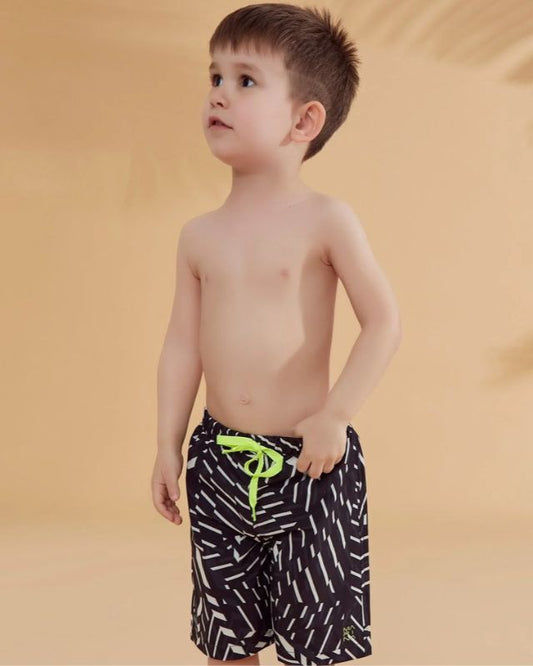 Woven Black Boys Shorts B2363