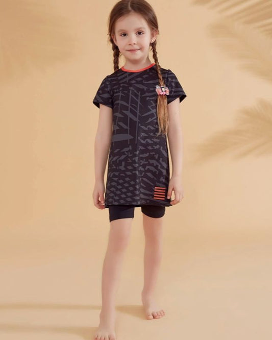 Lycra Black Kids Swimsuit K2335