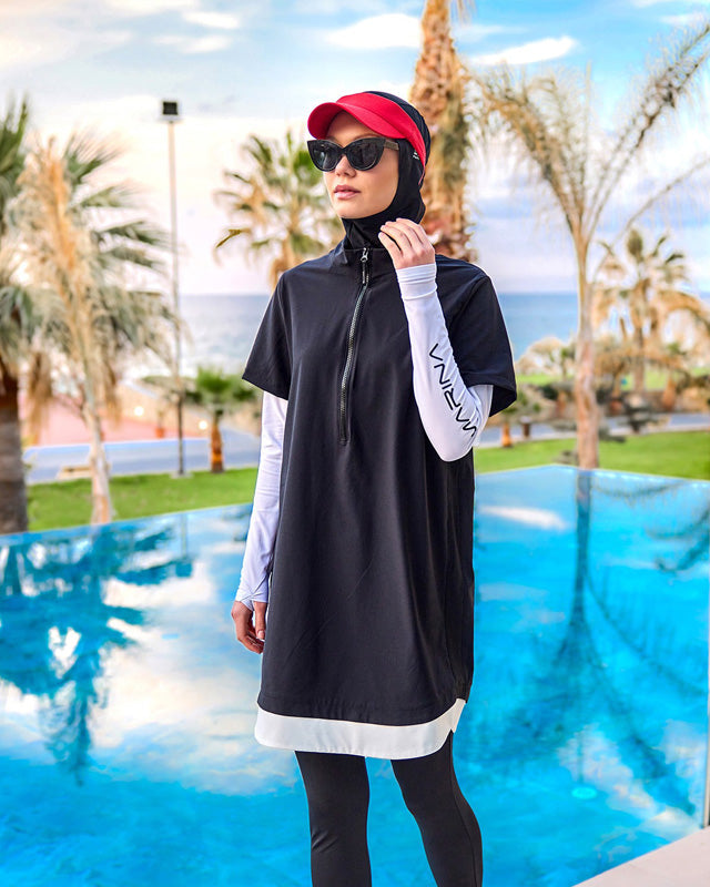 Marina Black Modest Swimwear Burkini - M2532