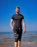 Marina Black Modest Men’s Swim Short - S2503-1