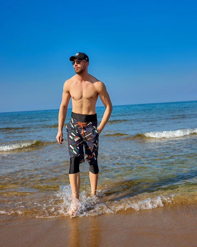 Marina Black Modest Men’s Swim Shorts - S2502