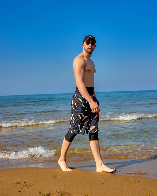 Marina Black Modest Men’s Swim Shorts - S2502