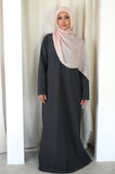 Charcoal Mock Neck Abaya