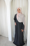 Charcoal Mock Neck Abaya