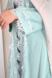Sage Lace Open Abaya