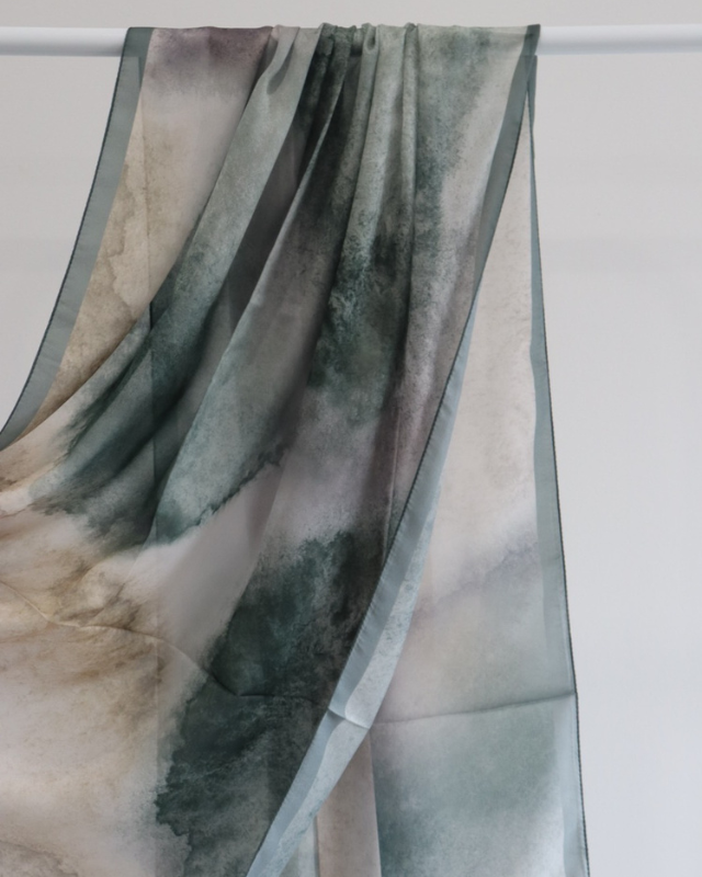 Green – Satin Scarf