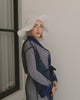 Navy Full Length Modest Mesh Kimono – Lightweight Islamic Swim Cover P2501-2