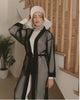 Black Full Coverage Mesh Kimono – P2501-1