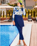 Marina Modest Burkini Swimwear Set Navy Blue – M1972
