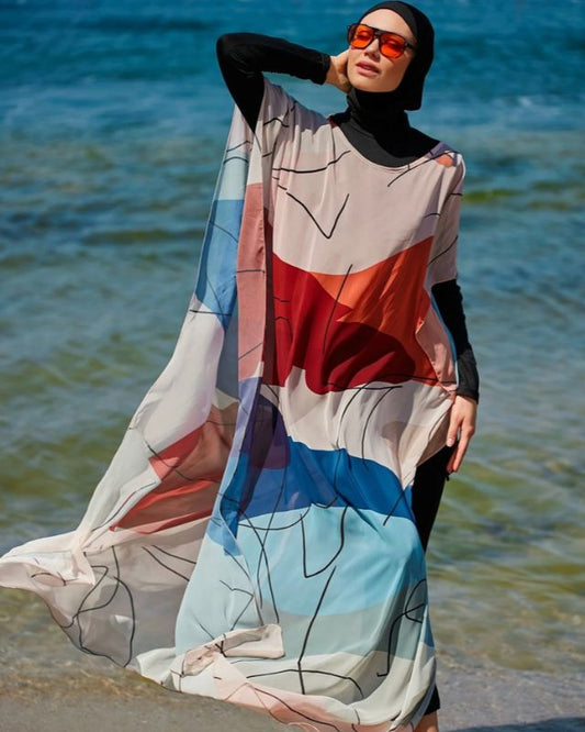 Colourful Pareo Kimono P2340