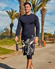 Lycra Navy Boys Swim Shirts T2402
