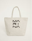 Cream Beach Bag with Zipper CA2501-3
