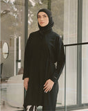 Black Woven Practical Shawl Cap B2403