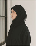 Black Woven Practical Shawl Cap B2403