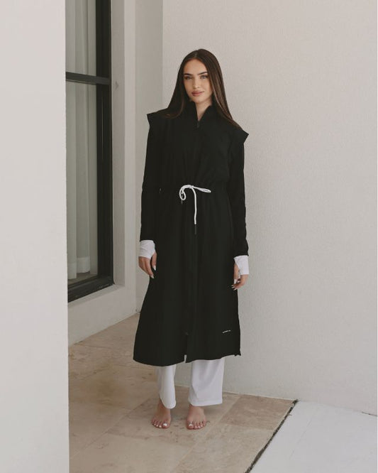 Black Full Coverage Islamic Swimwear Burkini Set M2501-2