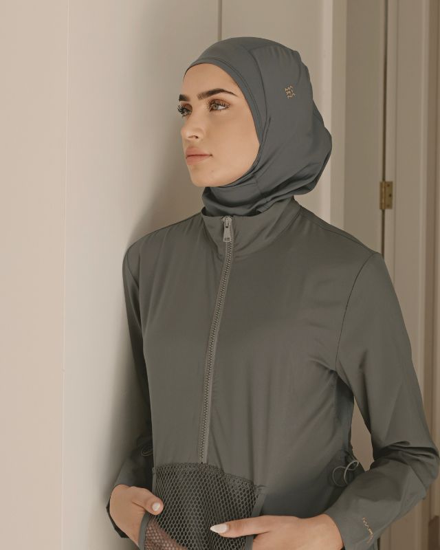 Marina Grey Modest Swimwear Burkini long length - M2508-4