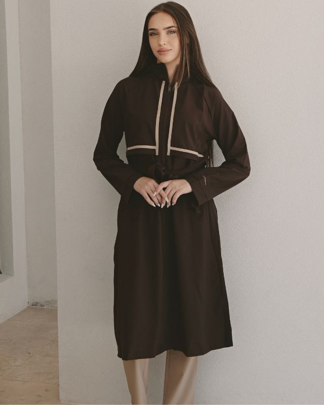 Marina Brown Full Coverage Modest Swimwear Burkini Set M2533