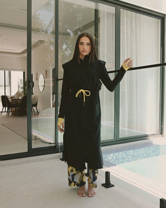 Marina Black Full Coverage Islamic Swimwear Burkini Set M2501-1