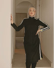 Marina Black Full Coverage Modest Swimsuit - M2529