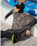 Woven Black Burkini Modest Swimwear M2327