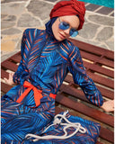 Woven Navy Burkini Modest Swimwear M2305
