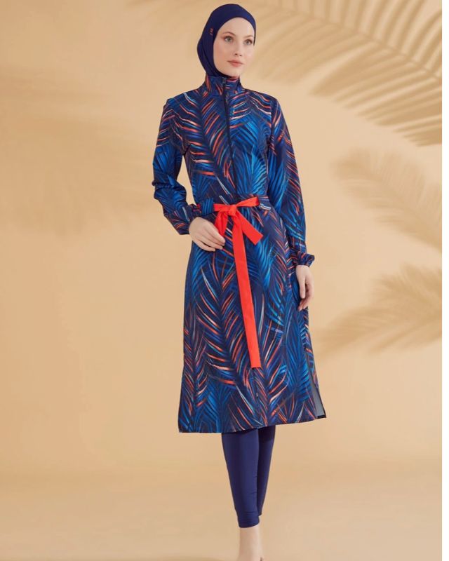 Woven Navy Burkini Modest Swimwear M2305