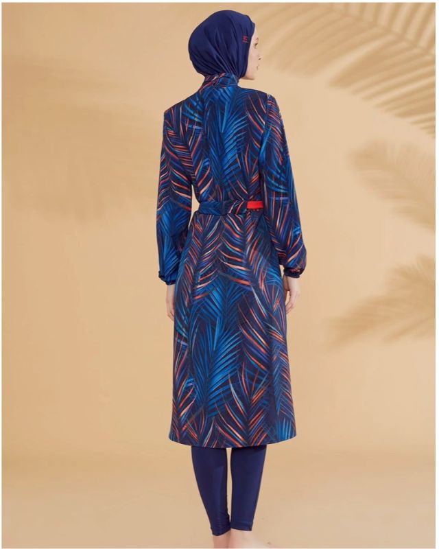 Woven Navy Burkini Modest Swimwear M2305