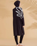 Lycra Black Burkini Modest Swimwear M2308