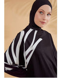 Lycra Black Burkini Modest Swimwear M2308