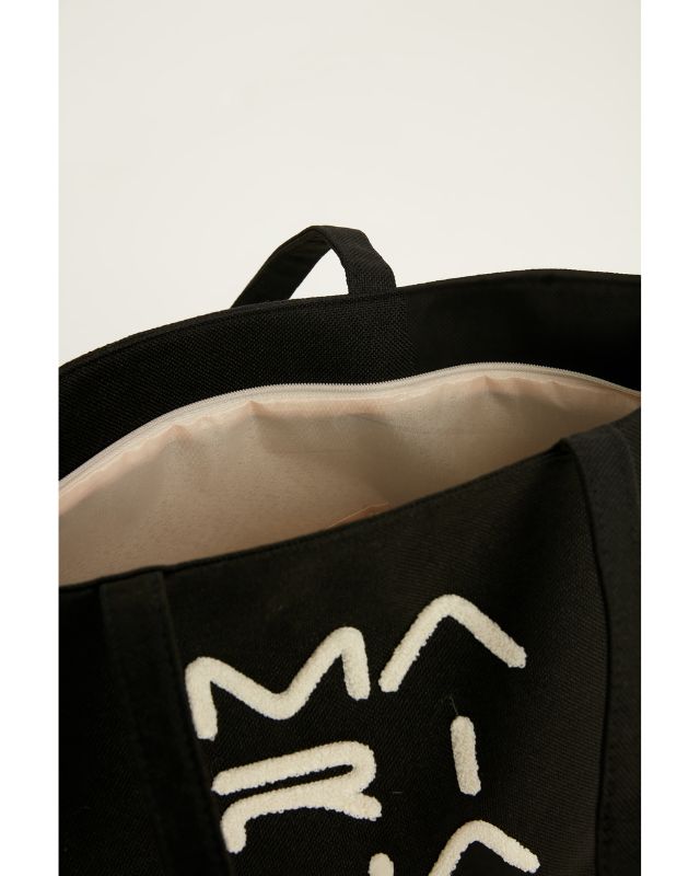 Navy Blue Beach Bag with Zipper CA2501-2