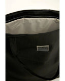Black Faux Leather Beach Bag with Zipper CA2502-1