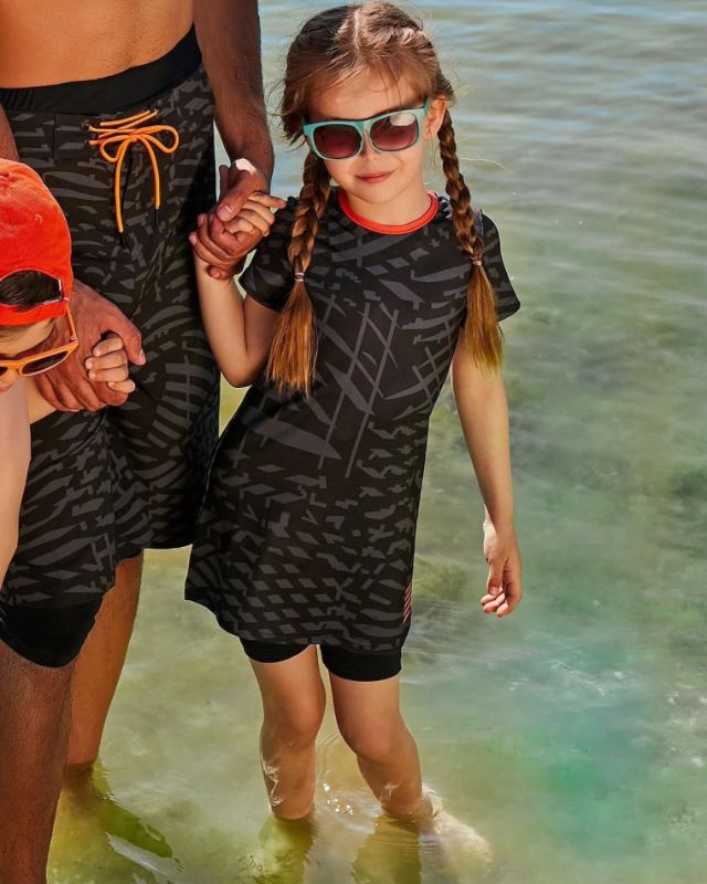 Lycra Black Kids Swimsuit K2335
