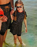 Lycra Black Kids Swimsuit K2335