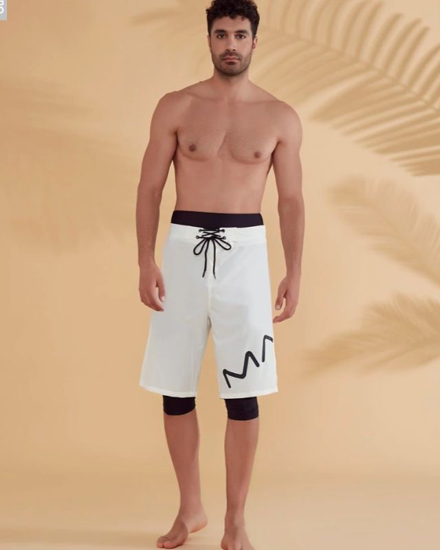 White Men's Shorts S2354