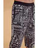 Black Patterned Men's Shorts S2362