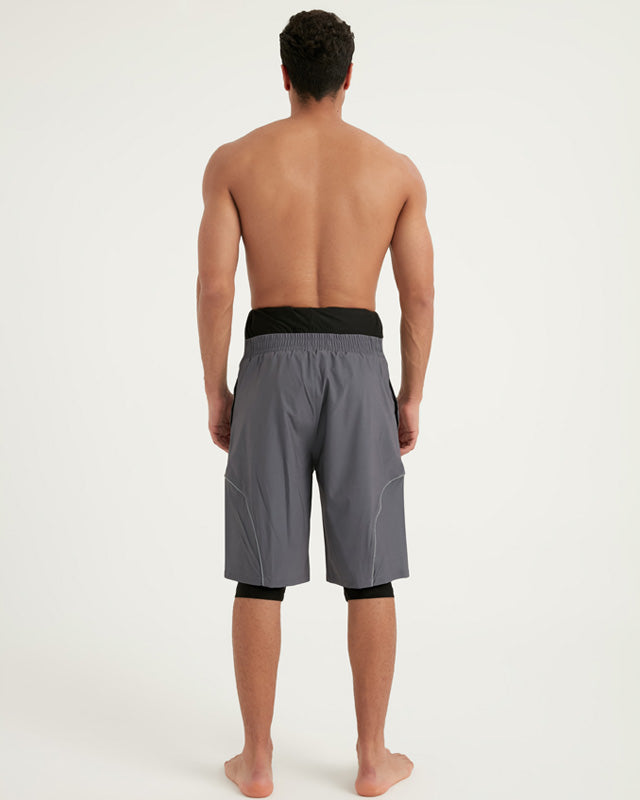 Marina Grey Modest Men’s Swim Shorts - S2505-1