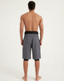 Marina Grey Modest Men’s Swim Shorts - S2505-1