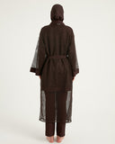 Brown Modest Full Coverage Mesh Kimono – P2501-4