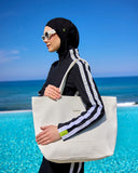 Marina Black Full Coverage Modest Swimsuit - M2529