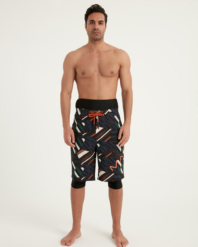 Marina Black Modest Men’s Swim Shorts - S2502