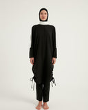 Black Full Coverage Modest Swimwear Burkini Set M2521-3