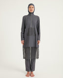 Marina Grey Modest Swimwear Burkini long length - M2508-4