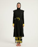 Marina Black Full Coverage Islamic Swimwear Burkini Set M2501-1