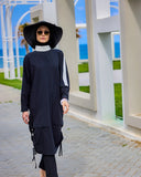 Black Full Coverage Modest Swimwear Burkini Set M2521-3