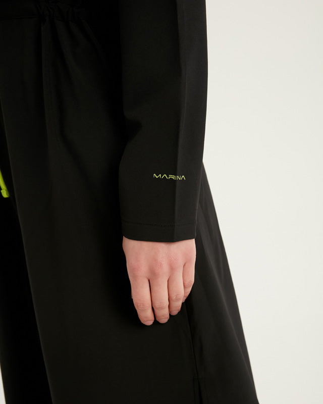 Black Full Coverage Modest Swimwear Burkini Set M2506-1