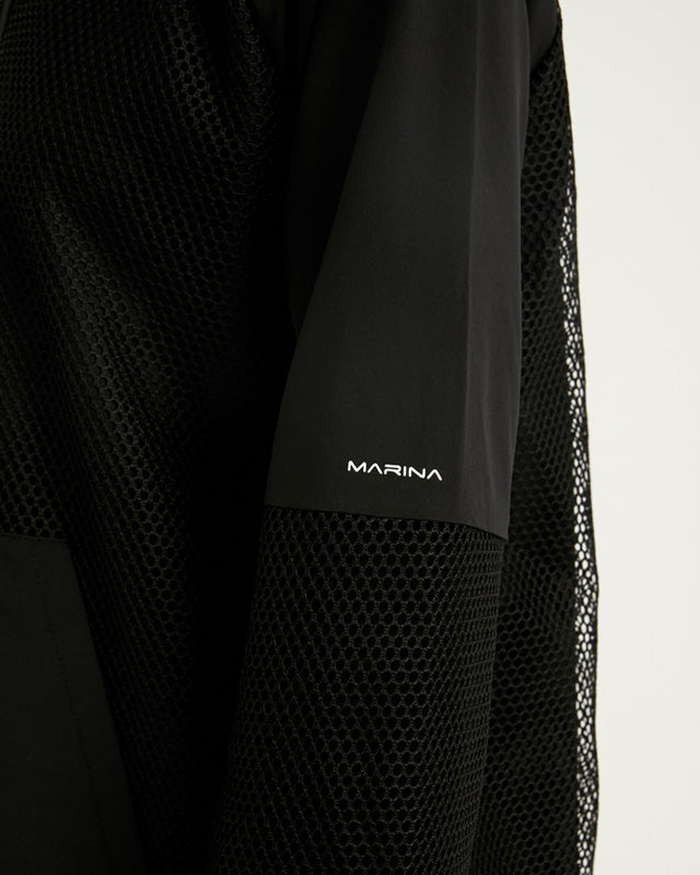 Black Tulle Detail Full Coverage Swimwear Burkini M2534-1