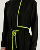 Black Full Coverage Modest Swimwear Burkini Set M2506-1